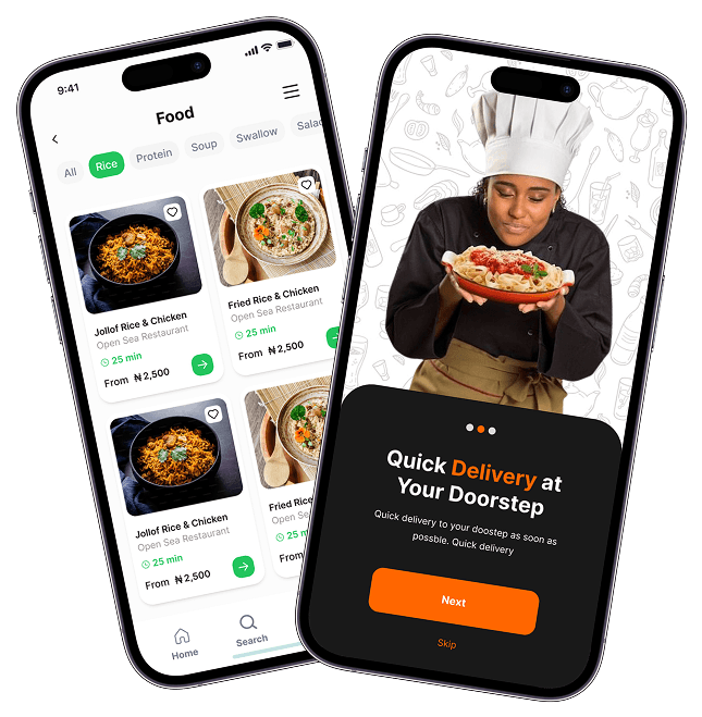 The Quick Foods app